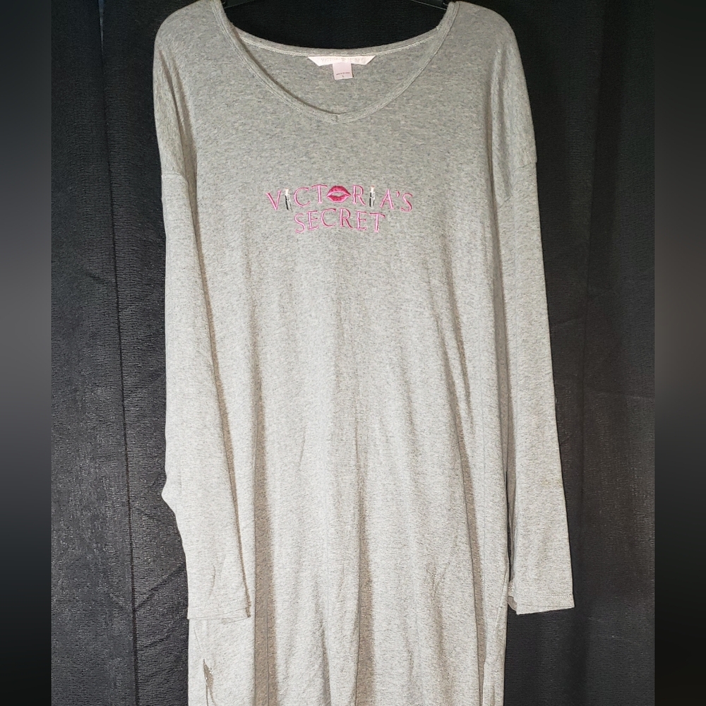 Victoria's Secret Gray Pj Long Shirt